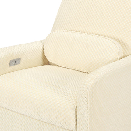 Arc Electronic Recliner and Swivel Glider in Velvet Checker with USB port