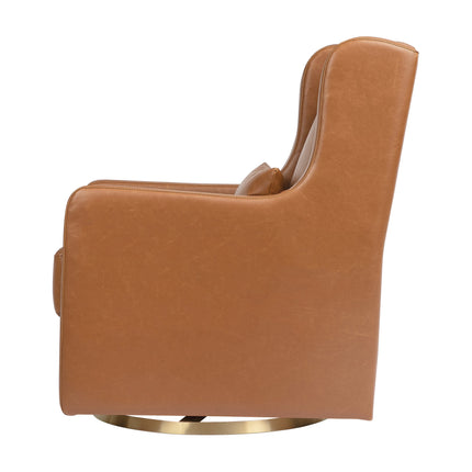 Wally Swivel Glider in Vegan Leather