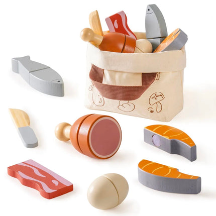 Wooden Childs Play Food Set - Meat