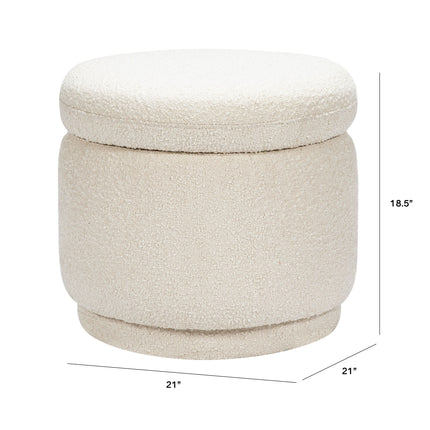 Enoki Storage Ottoman in Boucle