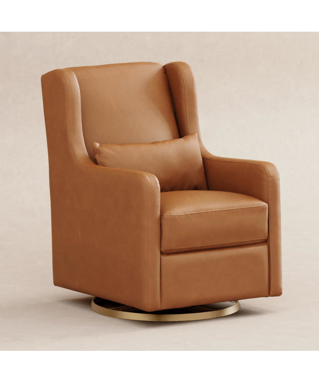 Wally Swivel Glider in Vegan Leather