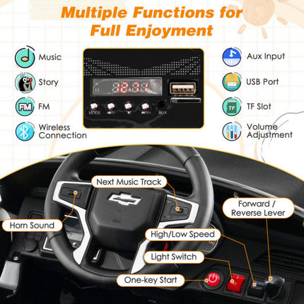 12V Kids Ride on Car With 2.4G Remote Control-Black