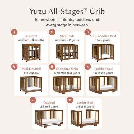 Yuzu 8-in-1 Convertible Crib with All-Stages® Conversion Kits