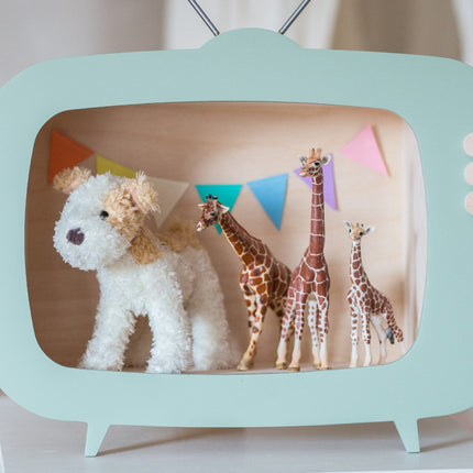 Up Warsaw Kids TV Wooden Shelf - Sage Green