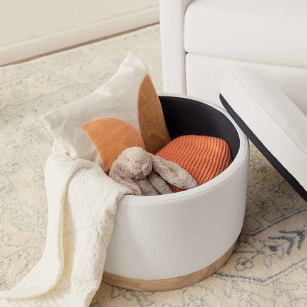 Naka Storage Ottoman in Eco-Performance Fabric | Water Repellent & Stain Resistant
