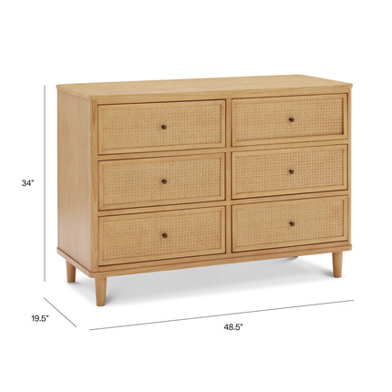 Marin with Cane 6 Drawer Assembled Dresser