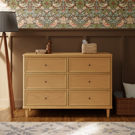 Marin with Cane 6 Drawer Assembled Dresser