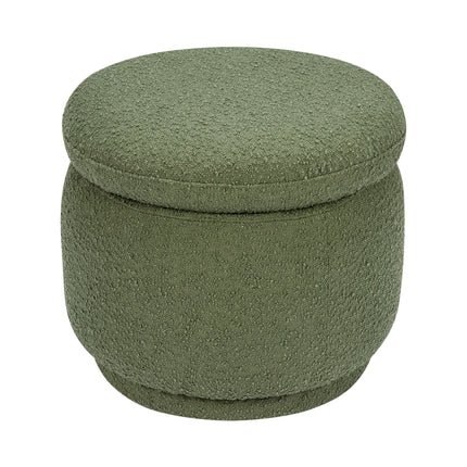 Enoki Storage Ottoman in Boucle