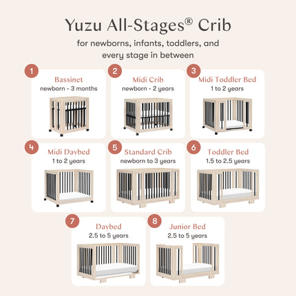 Yuzu 8-in-1 Convertible Crib with All-Stages® Conversion Kits