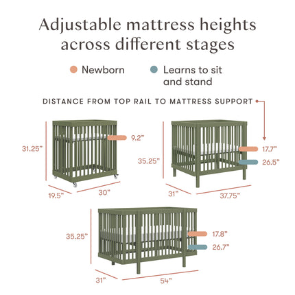 Pogo 8-in-1 Convertible Crib with All-Stages® Conversion Kits