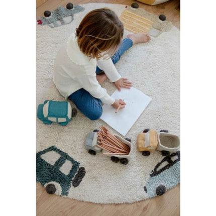 Wheels Washable Rug