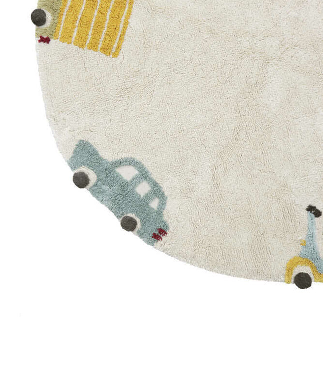 Wheels Washable Rug