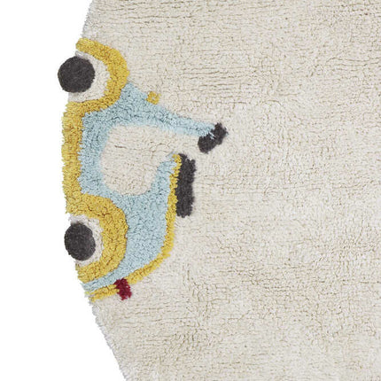 Wheels Washable Rug