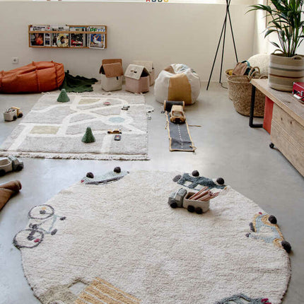 Wheels Washable Rug