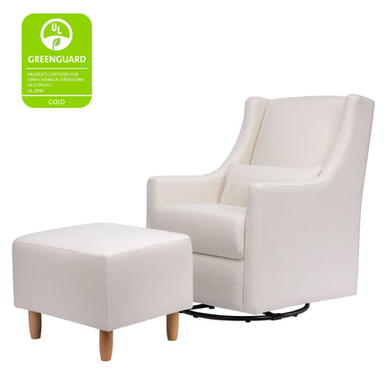 Toco Swivel Glider and Ottoman in Eco-Performance Fabric | Water Repellent & Stain Resistant