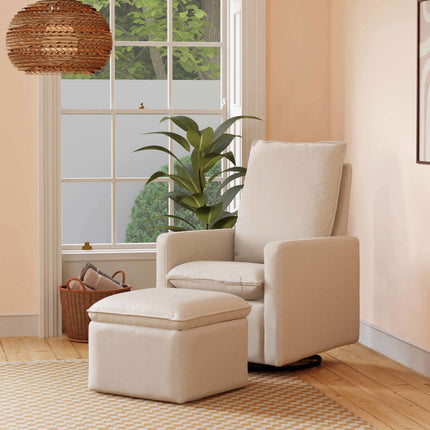 Cali Storage Ottoman in Eco-Performance Fabric | Water Repellent & Stain Resistant