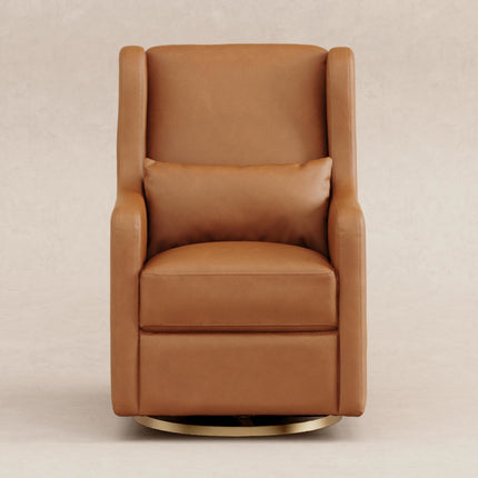 Wally Swivel Glider in Vegan Leather