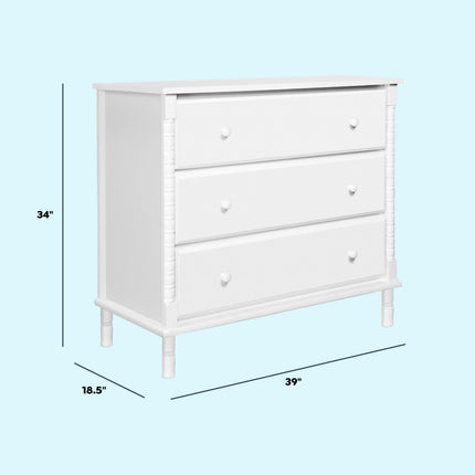 Jenny Lind Spindle 3-Drawer Dresser