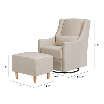 Toco Swivel Glider and Ottoman in Eco-Performance Fabric | Water Repellent & Stain Resistant
