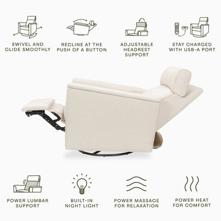 Willa Deluxe Power Recliner and Swivel Glider with Heat and Massage