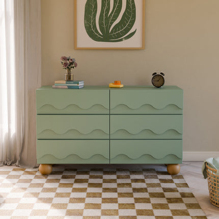 Lido Wave 6-Drawer Assembled Dresser
