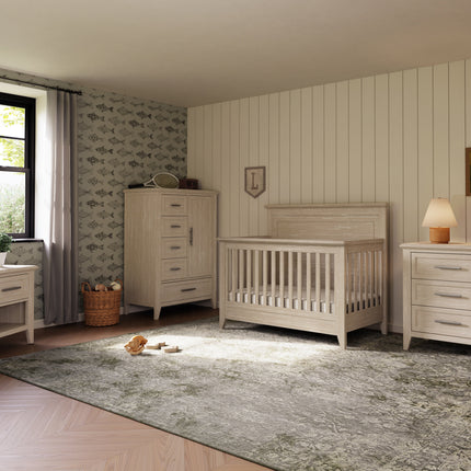 Beckett Rustic 4-in-1  Convertible Flat Top Crib