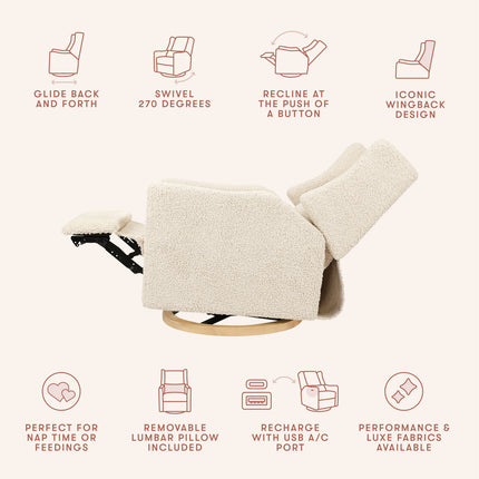 Kiwi Electronic Recliner and Swivel Glider with USB port