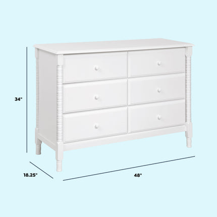 Jenny Lind Spindle 6-Drawer Dresser