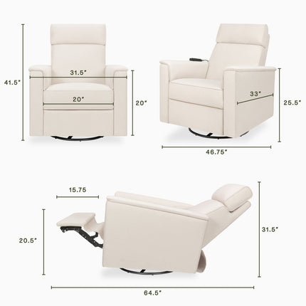 Willa Deluxe Power Recliner and Swivel Glider with Heat and Massage