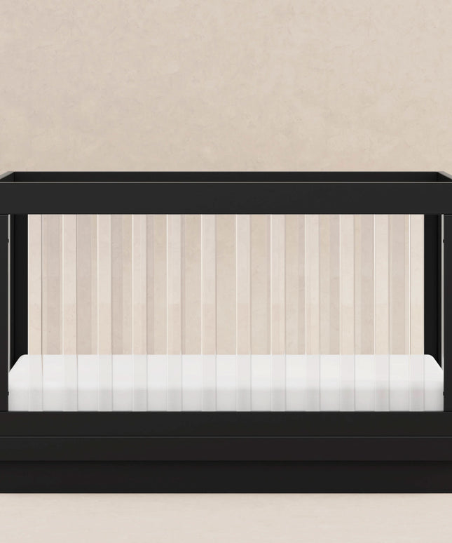 Harlow Acrylic 3-in-1 Convertible Crib with Toddler Bed Conversion Kit