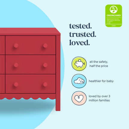 Sammy Scallop 6-Drawer Dresser
