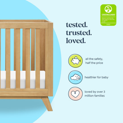 Otto 3-in-1 Convertible Mini Crib with 4" Mattress