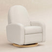 Ivory Boucle with Light Wood Base