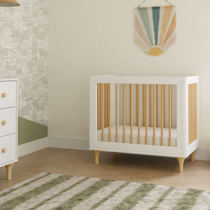 Lolly 4-in-1 Convertible Mini Crib with Toddler Bed Conversion Kit